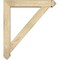Ekena Millwork Traditional Arts and Crafts Rough Sawn Bracket w/ Offset Brace, Douglas Fir, 6"W x 32"D x 36"H BKT0604X32X36TRA03RDF - alternate 3
